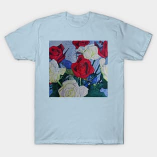 red and white roses T-Shirt